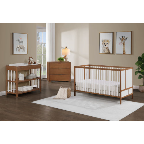 3-in-1 Crib in Walnut/White