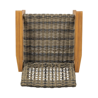 HAMPTON WOOD AND WICKER DINING CHAIR( SET OF 2 )