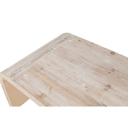 48 Inch Curved Farmhouse Vintage Coffee Table