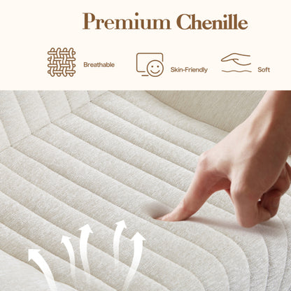 Adult Oversized Chenille Bean Bag Chair with Armrests, Floor Lazy Sofa