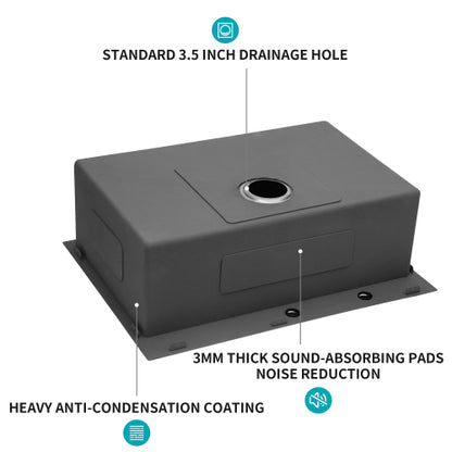 33 x 22 x 10 inch Kitchen Sink Drop In 16 Gauge Stainless Steel 33" Single Bowl Topmount Kitchen Sink Basin
