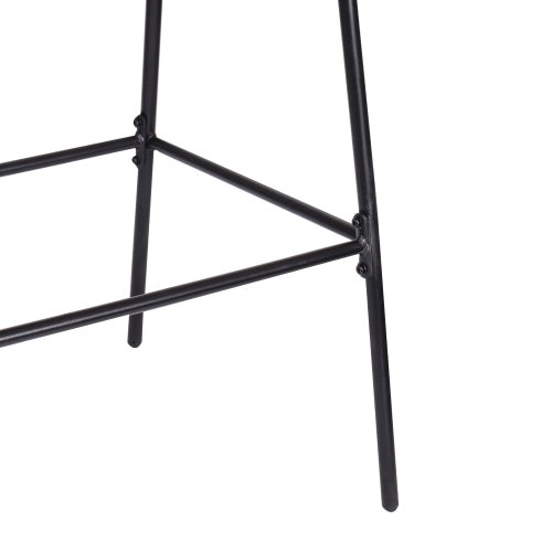 Ladd Outdoor Metal Wicker Barstool, Light Brown Faux Wicker, Set of 2