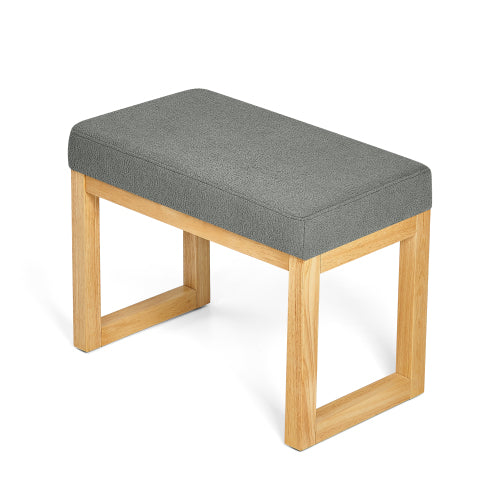 Shoe-changing bench, a shoe-changing bench with a wooden frame and a soft cushioned seat, can be placed freely and is suitable for small spaces without taking up much space -Dark Gray