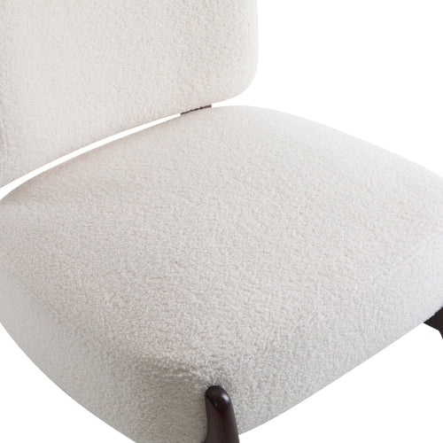 25.5inch Modern Boucle Lounge Chair with Solid Wood Frame, Soft and Durable Boucle Upholstery, Perfect for Living Room