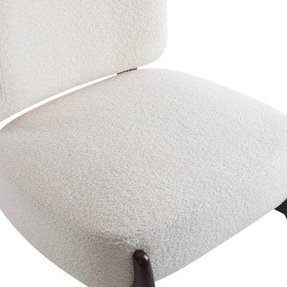25.5inch Modern Boucle Lounge Chair with Solid Wood Frame, Soft and Durable Boucle Upholstery, Perfect for Living Room