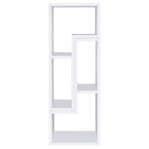 White Multi-purpose Convertible Bookcase L-Shaped Combined Storage TV Cabinet
