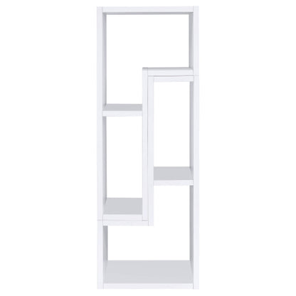 White Multi-purpose Convertible Bookcase L-Shaped Combined Storage TV Cabinet