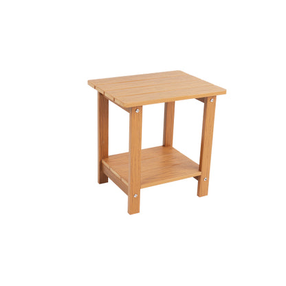 Wood-grain imitation wood side table, simple yet with a touch of texture. A small tabletop for outdoor picnics.