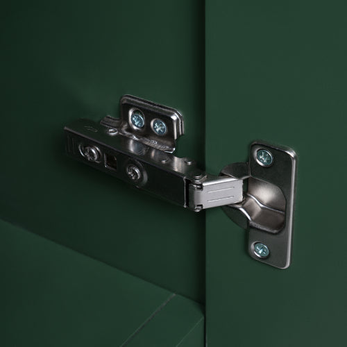 24" Forest Green Bathroom Vanity Cabinet with Ceramic Sink, 2 Drawers, 1 Soft-Close Door