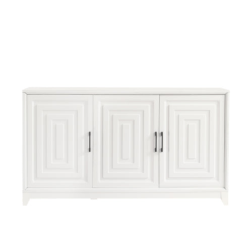 TV Stand for TVs up to 65 Inches, Modern Entertainment Center Media Console Cabinet with 2 Spacious Storage Space, Solid Wood Legs for Living room