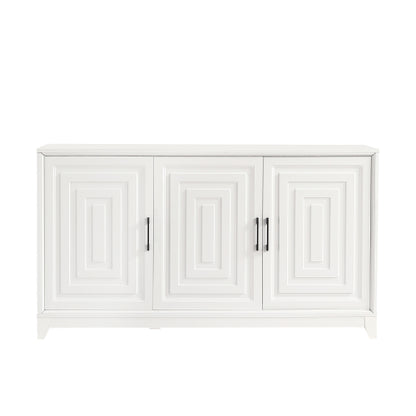 TV Stand for TVs up to 65 Inches, Modern Entertainment Center Media Console Cabinet with 2 Spacious Storage Space, Solid Wood Legs for Living room