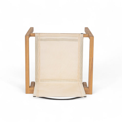 BELFAST DINING CHAIR,Set of 2,Teak Frame+ Beige Textile