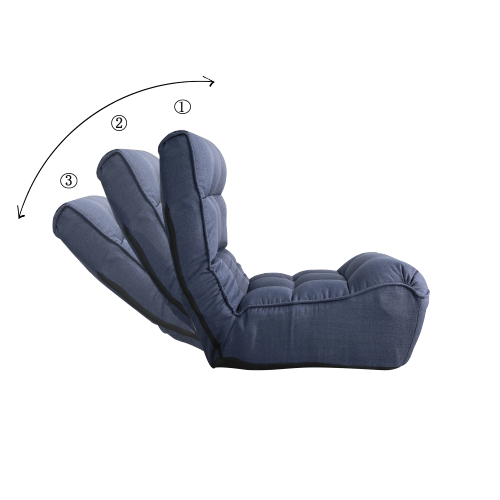 Japanese-Style 4-Position Adjustable Floor Lazy Recliner Sofa Chair