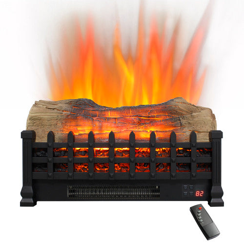 20 inch Electric Fireplace 3D Log set insert, Free Standing Fireplace Heater for Indoor