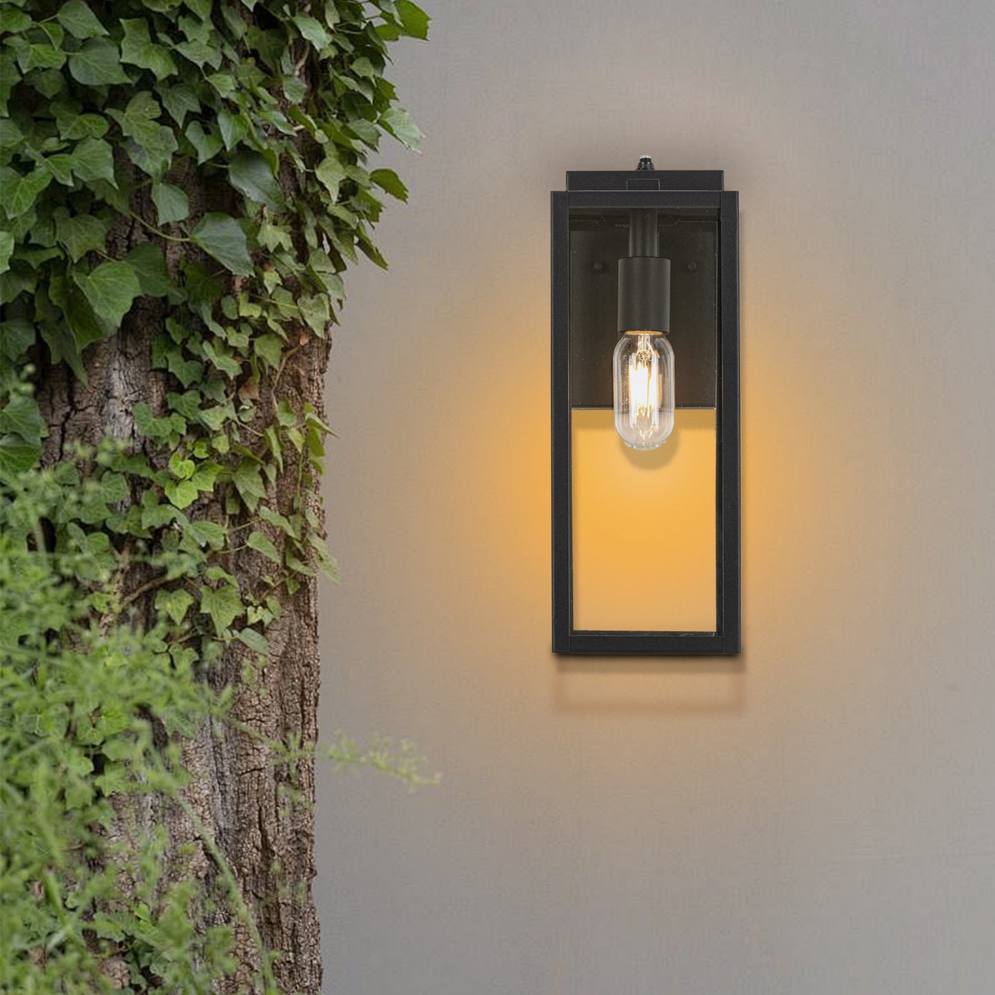 Dusk to Dawn Sensor Outdoor Wall Lantern Wall Sconce, Waterproof Outdoor Wall Lamps, Outdoor Wall Light, Matte Black