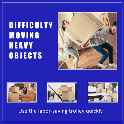 330 lbs. Folding Hand Truck, Dolly Cart for Moving, 6 Wheels Telescoping Hand Cart for Travel House Office Moving