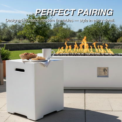 Propane Tank Cover 16 Inch, 20 LB Outdoor Tank Storage Hideaway Table for Gas Fire Pits