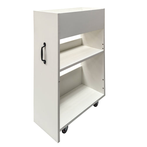 3-Tier Adjustable Side Panel Mobile Dustproof Storage Bookcase Cabinet