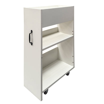 3-Tier Adjustable Side Panel Mobile Dustproof Storage Bookcase Cabinet