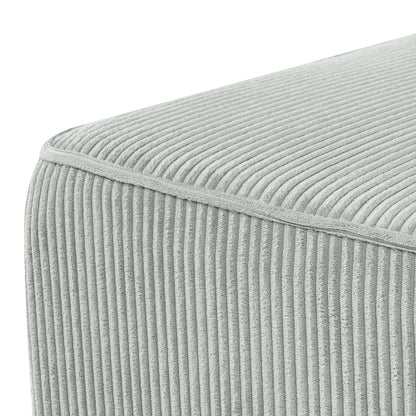 Upholstered Square Ottoman, Light Blue