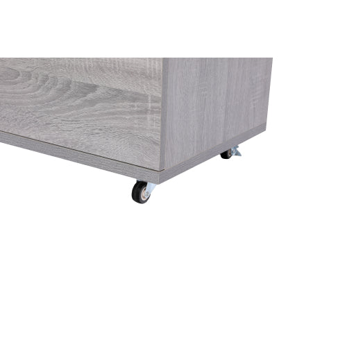 Gray 5-Drawer Dresser with Wheels – Modern Storage Cabinet