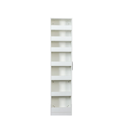 7 Tier Slim Pull Out Storage Shelf Narrow Gap Organizer For Kitchen Living Room