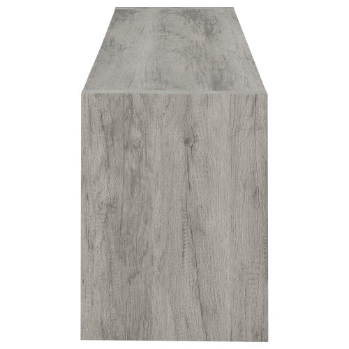 Grey Driftwood 71 Inch Modern Rustic TV Console with Adjustable Shelves