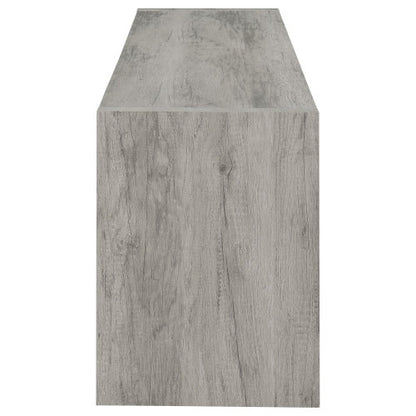 Grey Driftwood 71 Inch Modern Rustic TV Console with Adjustable Shelves