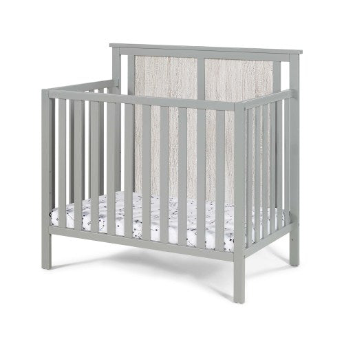 Mini Crib With Mattress Pad Gray/Rockport Gray