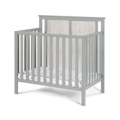 Mini Crib With Mattress Pad Gray/Rockport Gray