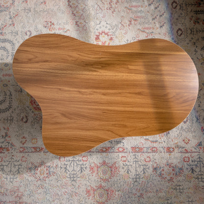 Cloud Shape Modern Coffee Table Irregular Design Easy Assembly Living Room Table