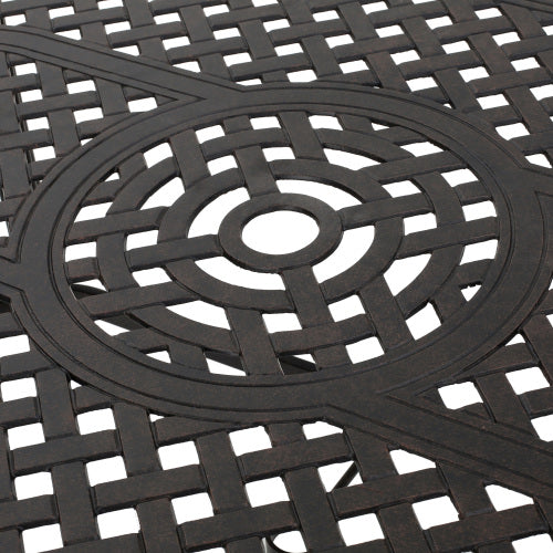 Outdoor Cast Aluminum Rectangular Dining Table, Bronze