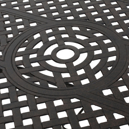 Outdoor Cast Aluminum Rectangular Dining Table, Bronze