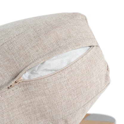 Cora Outdoor Aluminum Club Chair, Silver Finished Frame with Beige Cushion, 1PC