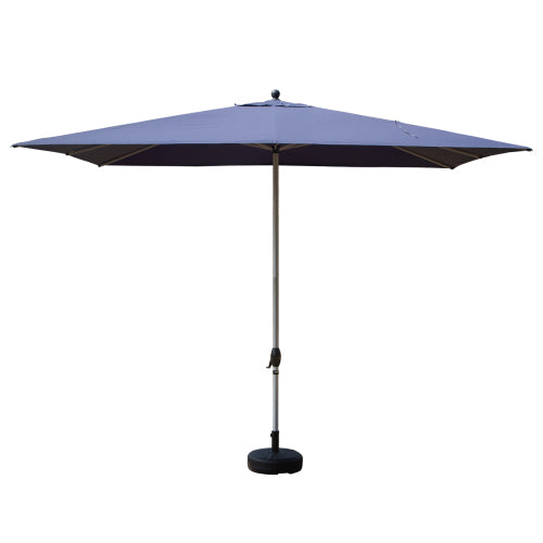 Rectangle Patio Umbrella with Crank Lift , Navy Blue (Base not included)