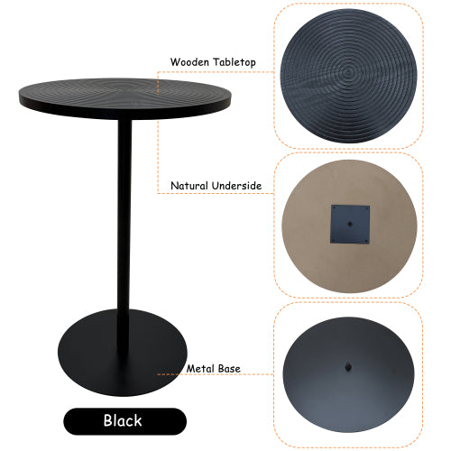 2-Piece Nesting Round Tables, Concentric Circle Top