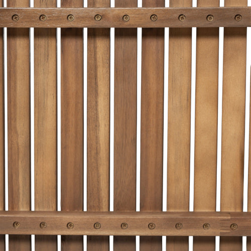 69" Acacia Wood Outdoor Dining Table with Slatted Top, 300 lbs Weight Capacity, Ideal for Patio & Garden Gatherings, Brown