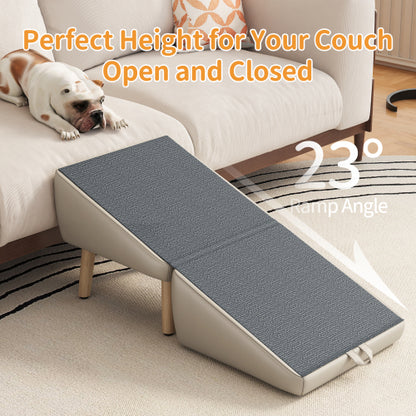 Foldable Ottoman Dog Stairs Ramp for Small Dogs and Cats 2-in-1 Pet Steps