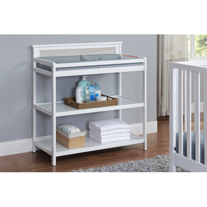 baby Changing Table White/Rockport Gray
