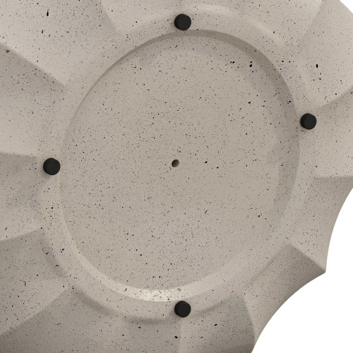 35.43" Modern Outdoor and Indoor Waterproof Coffee Table, Durable MgO Cement Design, Suitable for Terraces, Gardens, Backyards and Living Rooms ( White)