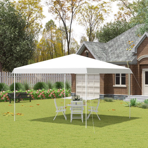 Outsunny 13' x 13' Pop Up Canopy Tent, Instant Sun Shelter, Tents for Parties, Height Adjustable, with Wheeled Carry Bag for Outdoor, Garden, Patio, Parties, White