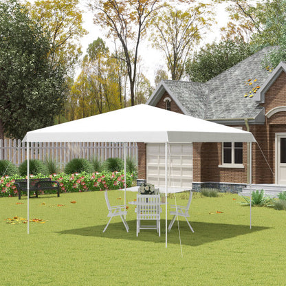 Outsunny 13' x 13' Pop Up Canopy Tent, Instant Sun Shelter, Tents for Parties, Height Adjustable, with Wheeled Carry Bag for Outdoor, Garden, Patio, Parties, White