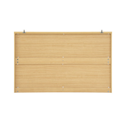 Modern Natural Wood 6 Drawer Dresser, Wave Panel Drawer Fronts, Storage Cabinet, Versatile Chest of Drawers for Bedroom, Living Room - Sleek & Spacious Home Storage Solution