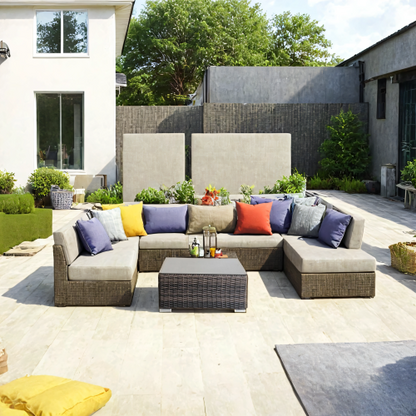 Modern Brown Square Coffee Table – No Assembly Required