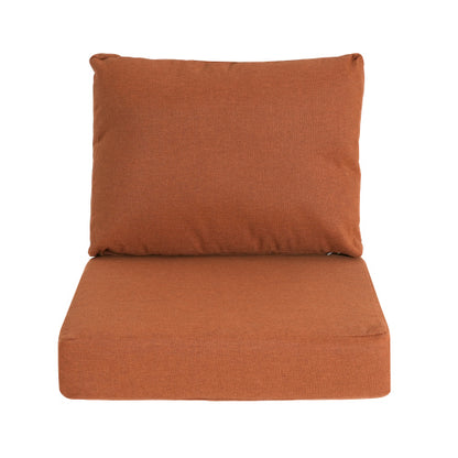 Noah Outdoor Club Chair Cushion Set, Seat Cushion and Back Cushion, Orange