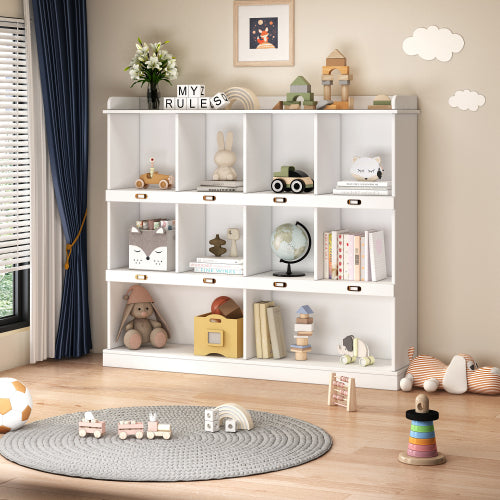 10 Shelf Bookcase Storage Organizer Display Cabinet for Books D¨¦cor and Home Office