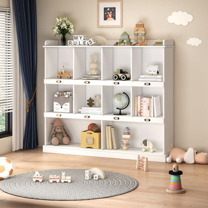 10 Shelf Bookcase Storage Organizer Display Cabinet for Books D¨¦cor and Home Office
