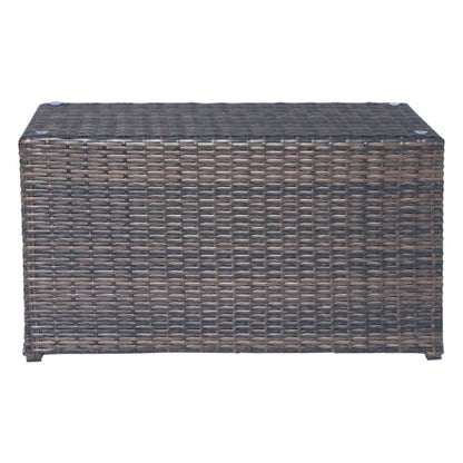 Fully Assembled 2 Piece Outdoor Rattan Seating Group with Cushions Loveseat Coffee Table