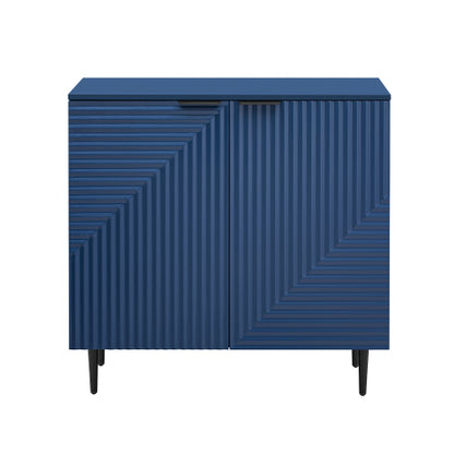 Modern Geometric Door Side Cabinet Home Accent Storage Cabinet With Metal Legs Adjustable Shelf & Anti-Tipping Device