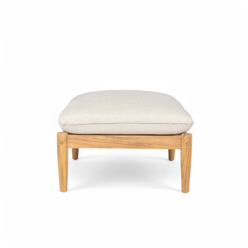 Terassi Outdoor Acacia Wood Lounge Set with Chair, Ottoman